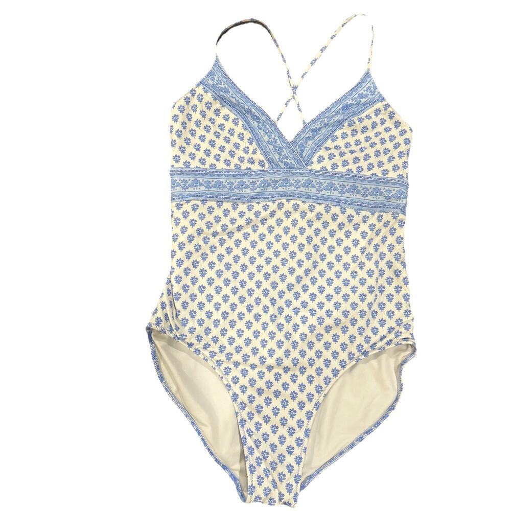 Vineyard Vines Women’s One Piece Swimsuit. Size Small Blue / White China Pattern